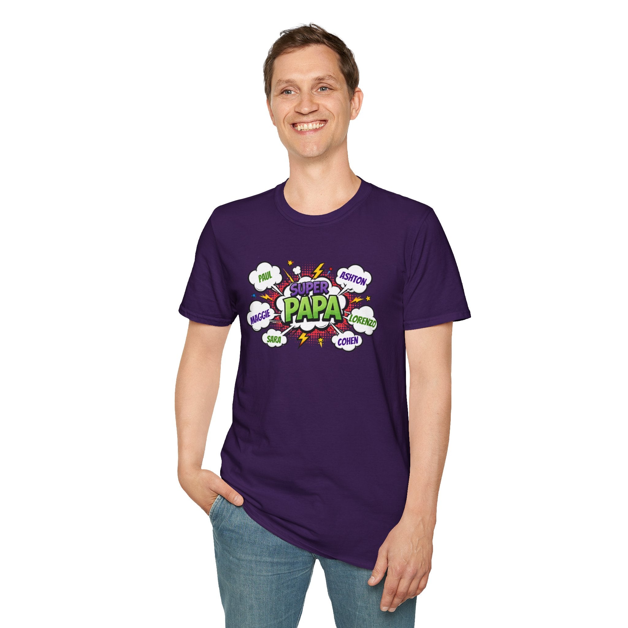 Super Papa Comic T-Shirt — Funny Father’s Day Gift
