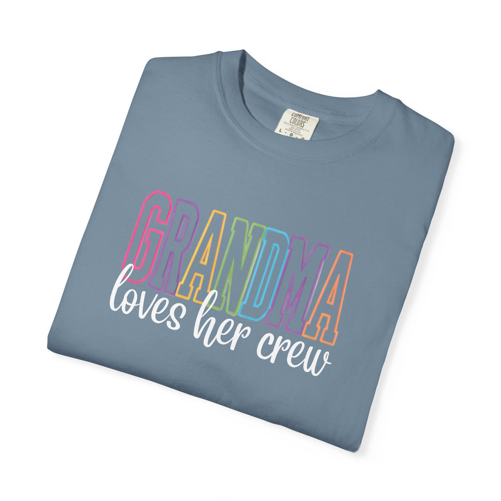 Grandma Pastel Rainbow T-Shirt — 'GRANDMA' Retro Lettering Tee