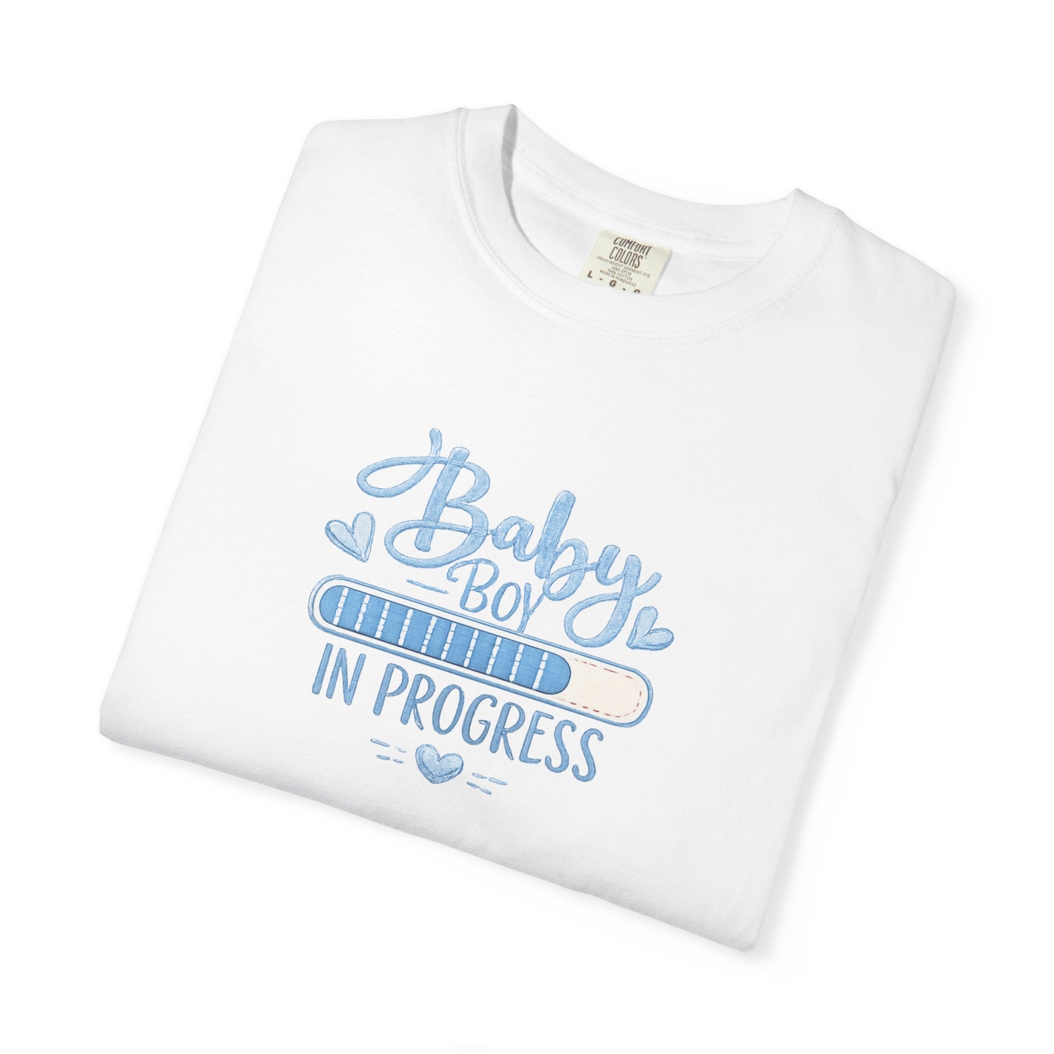 Baby Boy In Progress T-Shirt — Pregnancy Announcement Tee