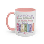 Mama Accent Coffee Mug – Colorful 'Mama' Heart Design, Mother's Day Gift (11/15oz)