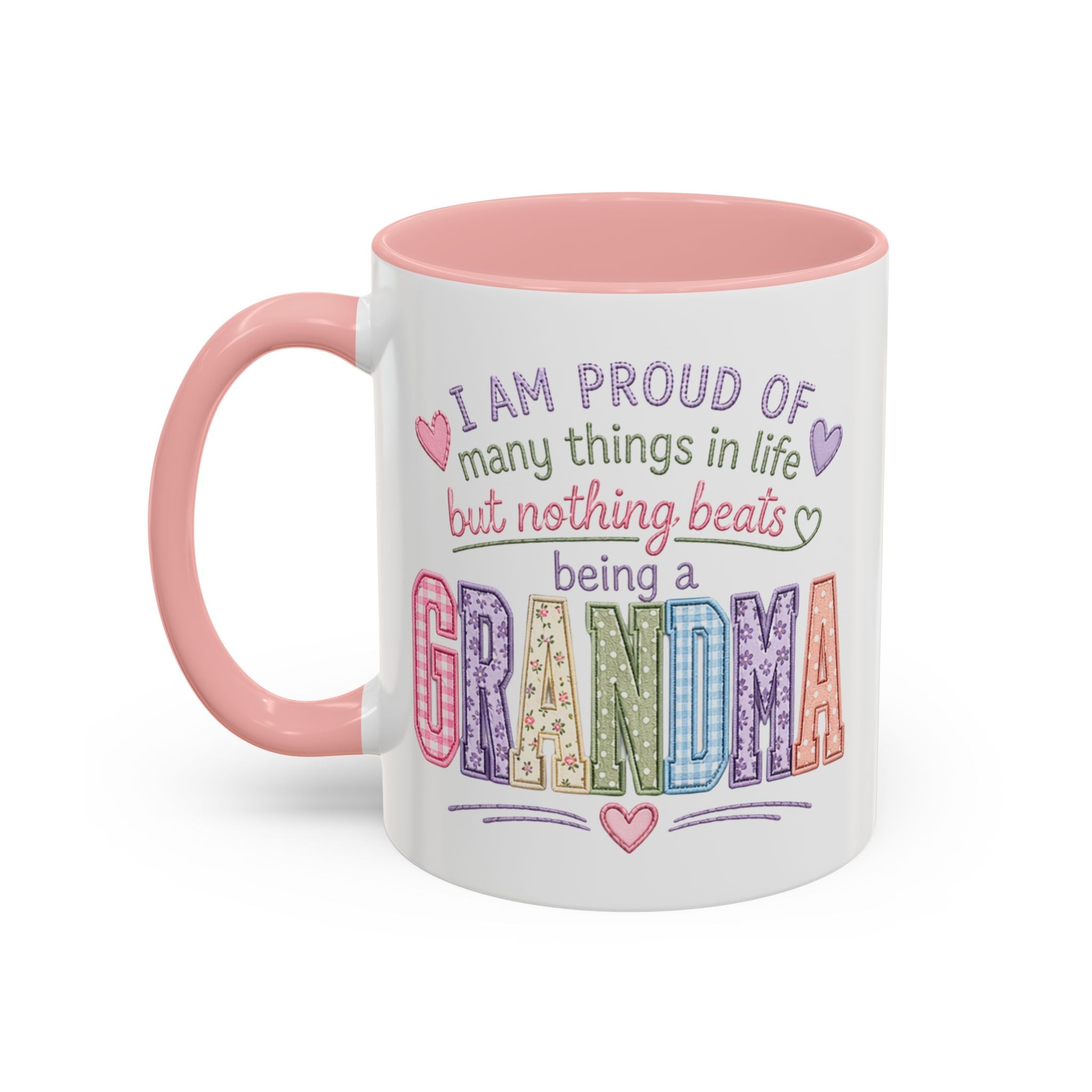 Mama Accent Coffee Mug – Colorful 'Mama' Heart Design, Mother's Day Gift (11/15oz)
