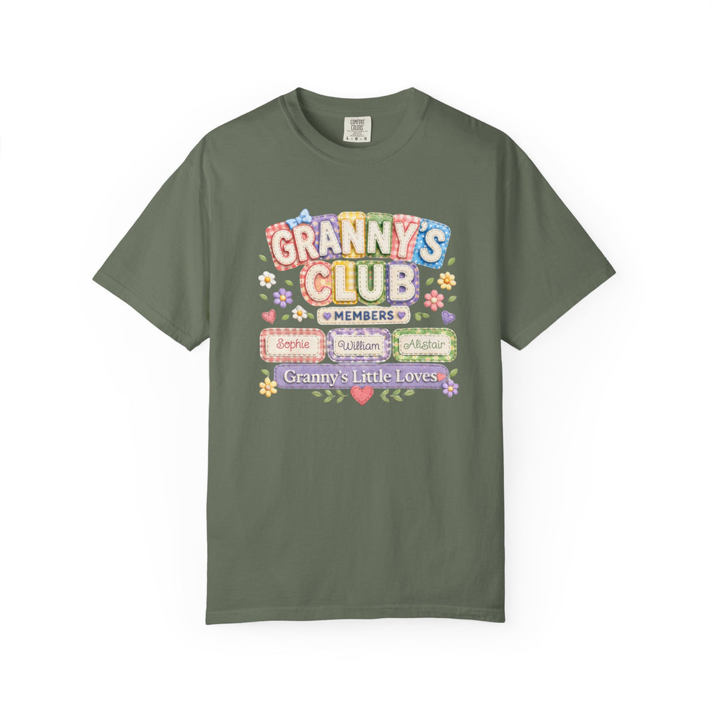 Granny's Club T-Shirt — Personalized Grandma Member Floral Tee