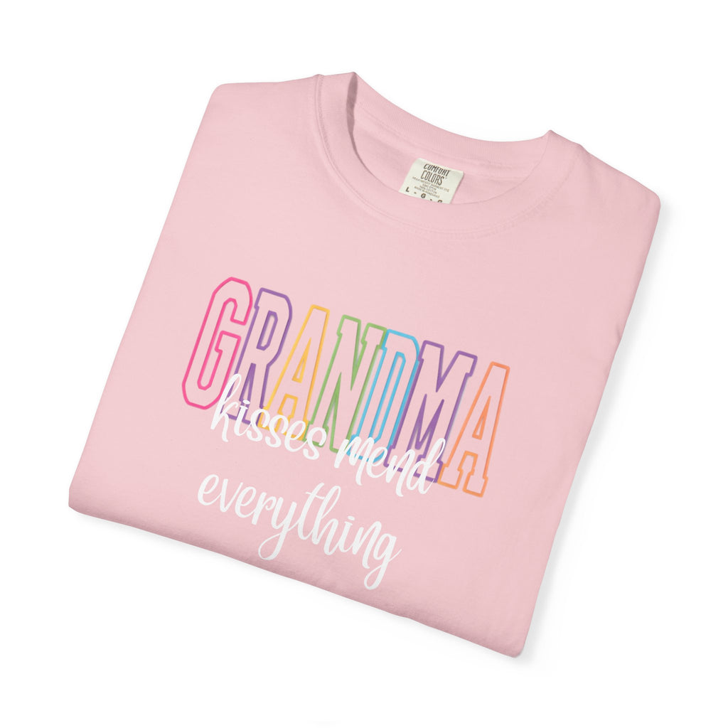 Grandma Pastel Rainbow T-Shirt — Retro Block Letter Grandma Tee