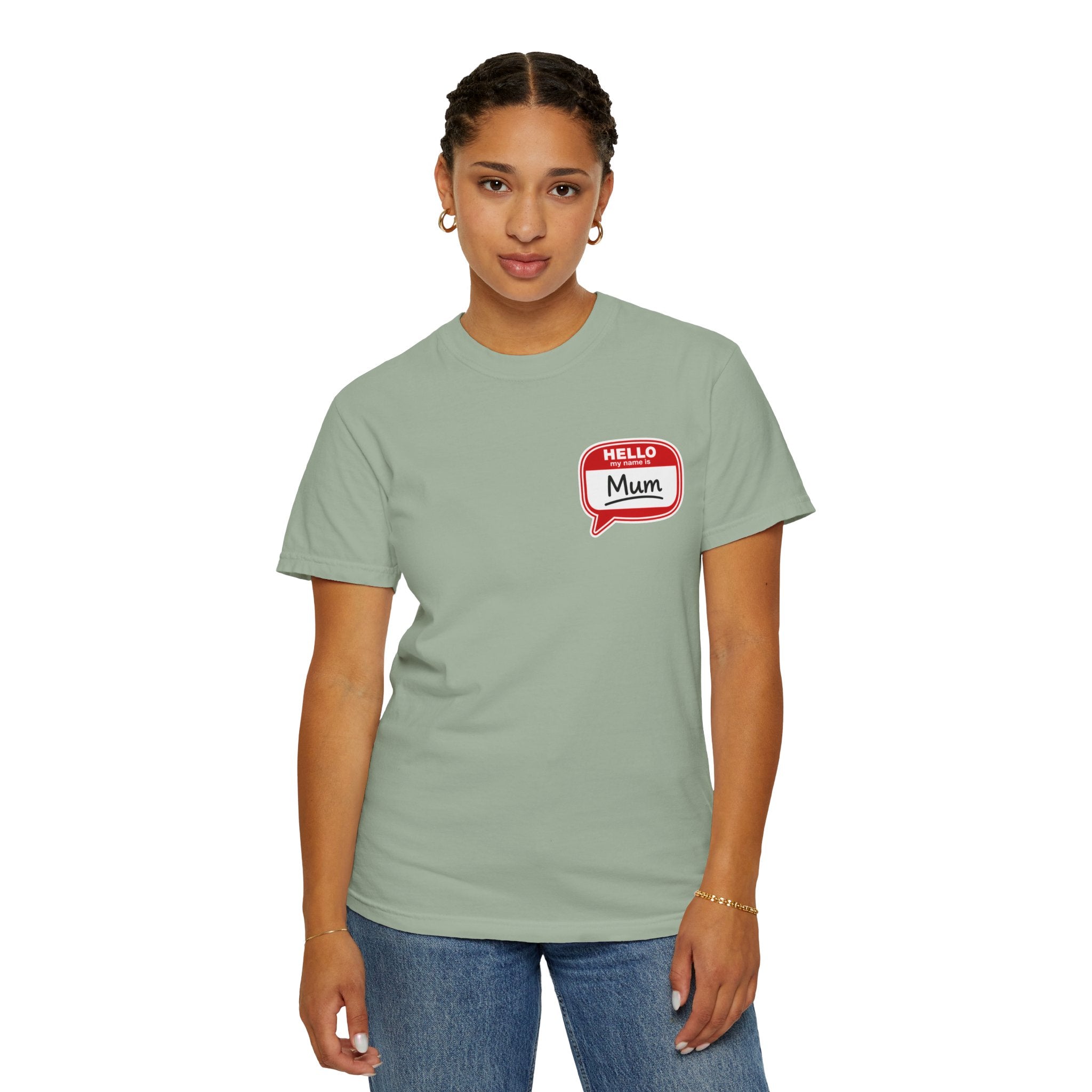Hello Mum Speech Bubble T-Shirt — Cute Retro Mom Graphic Tee