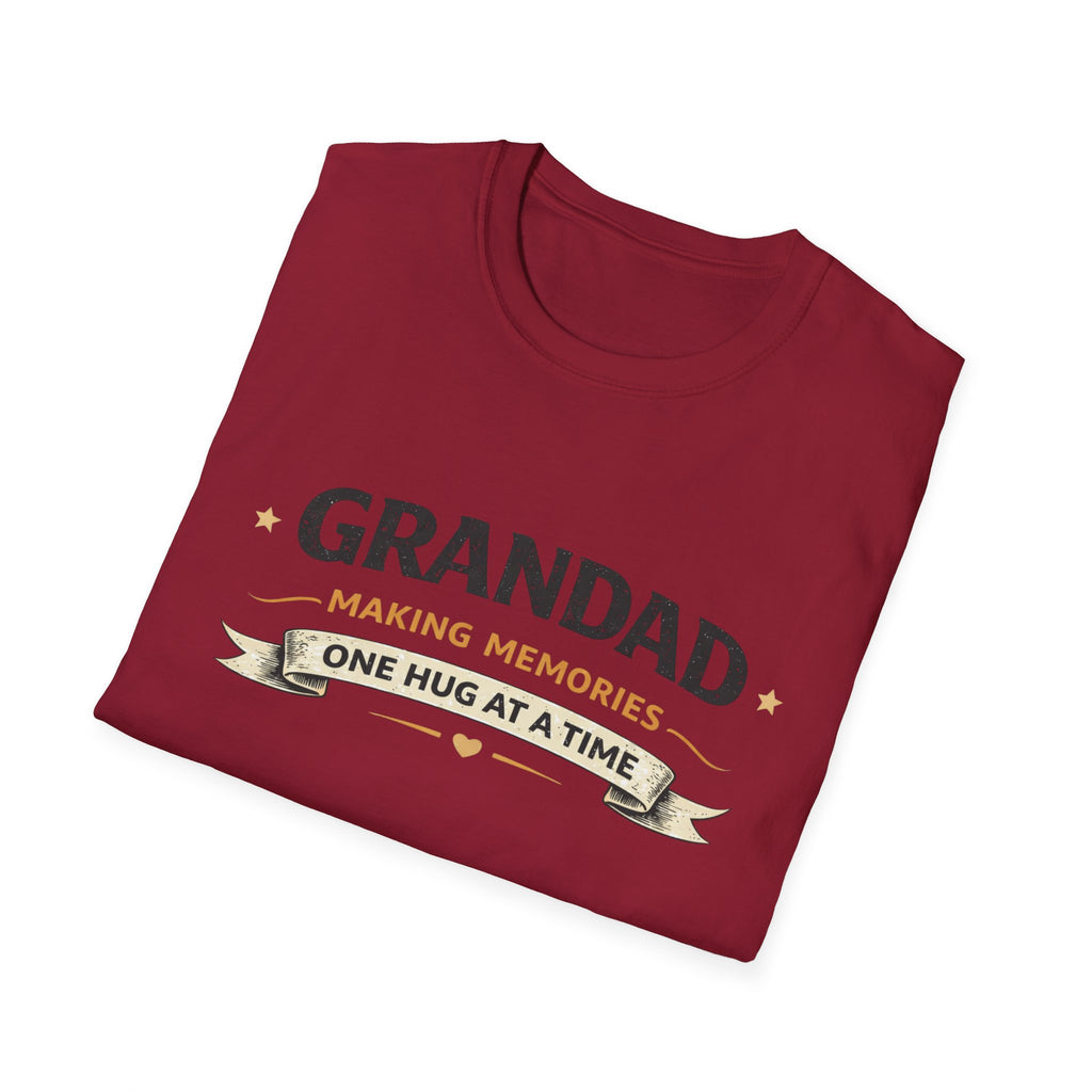 Grandad T-Shirt - "Making Memories One Hug at a Time" Grandpa Gift Tee