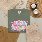 Nana Power T-Shirt — Playful Retro Heart Graphic for Grandmother Gifts