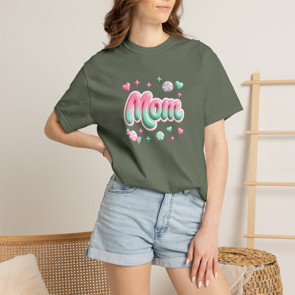 Mom Pastel Candy Script T-Shirt