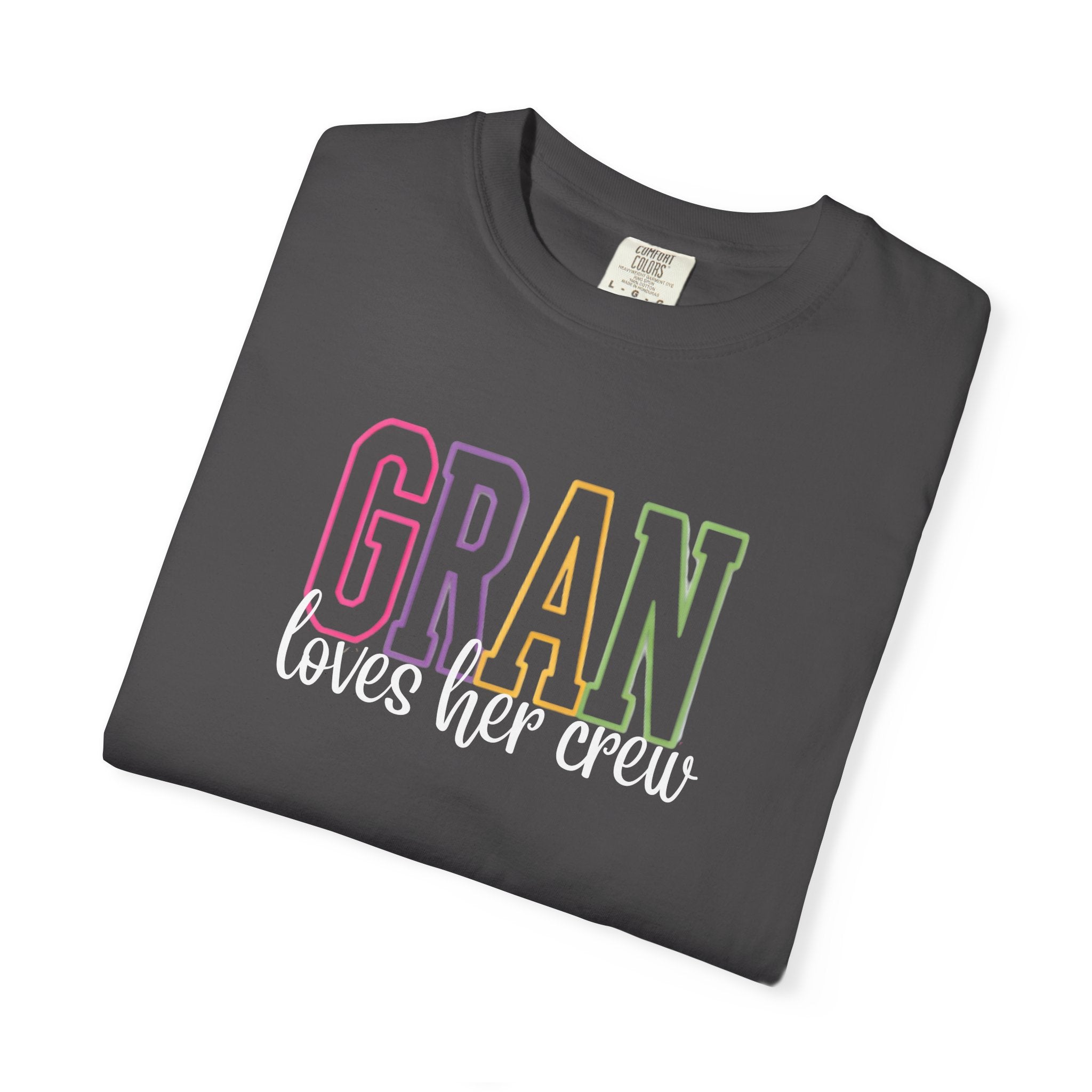 T-Shirt — "Gran Loves Her Crew" Pastel Grandma Tee