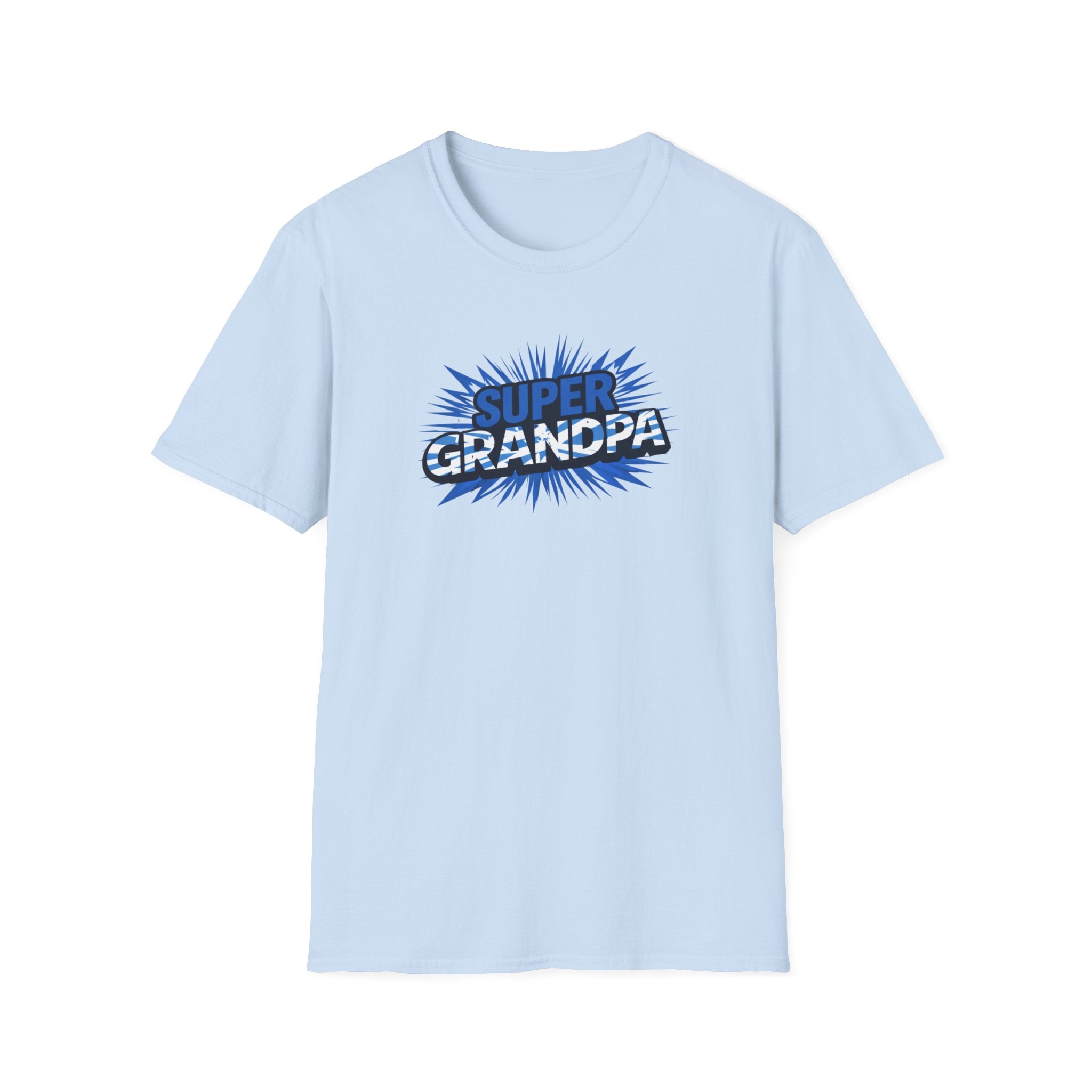 Super Grandpa Scotland Flag/Scottish themed T-Shirt — Retro Comic Father's Day Gift for Grandfathers