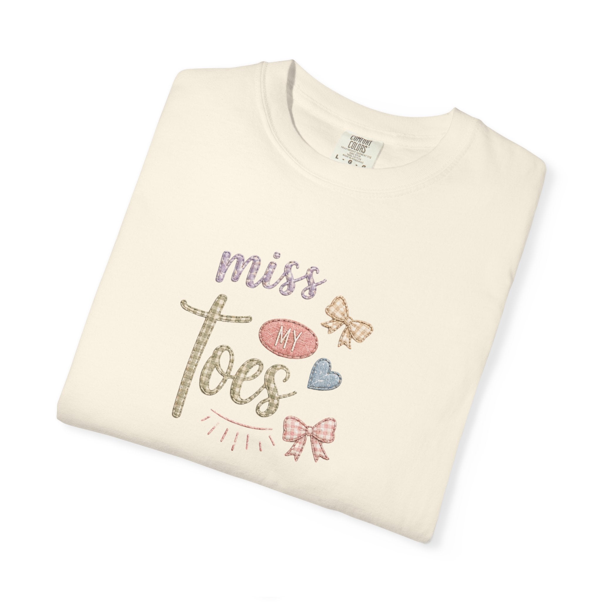 Miss My Toes Graphic T-Shirt – Cute Baby Feet & Bows Tee