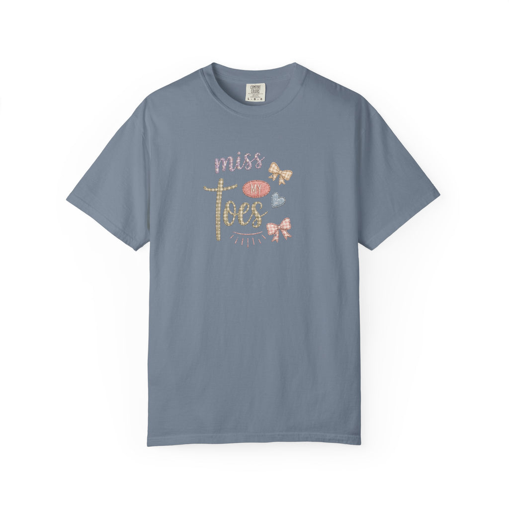Miss My Toes Graphic T-Shirt – Cute Baby Feet & Bows Tee