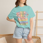 Grandma's Club T-Shirt — Cute Floral 'Grandma's Club' Rules Tee