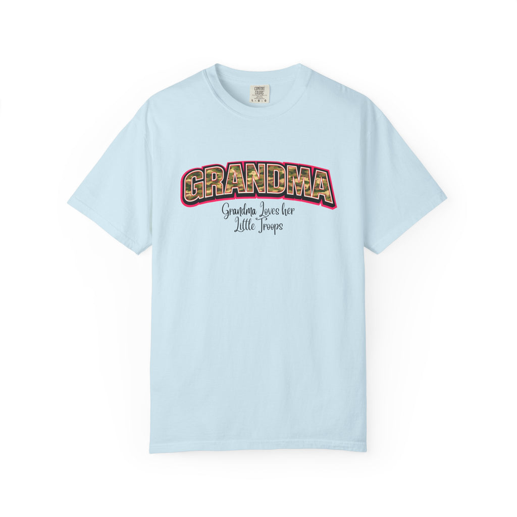 Grandma Floral Retro Tee — "Grandma: Grandkids Love Her a Little Teacup"