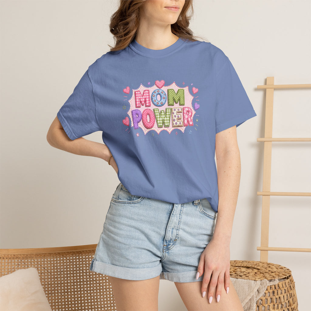 Mom Power T-Shirt — Cute Pastel Heart Mother's Day Tee