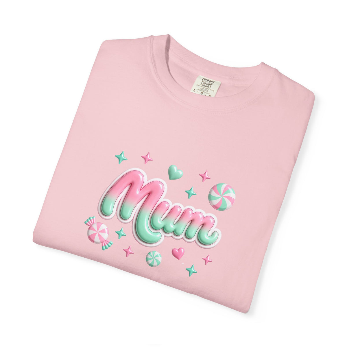 Mum Pastel Candy Script T-Shirt
