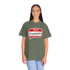 Hello My Name Is Grandmother T-Shirt - Retro Name Badge Tee for Moms & Grandmas