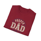 Proper Dad T-Shirt – Vintage Crown Father's Day Tee for Proud Dads