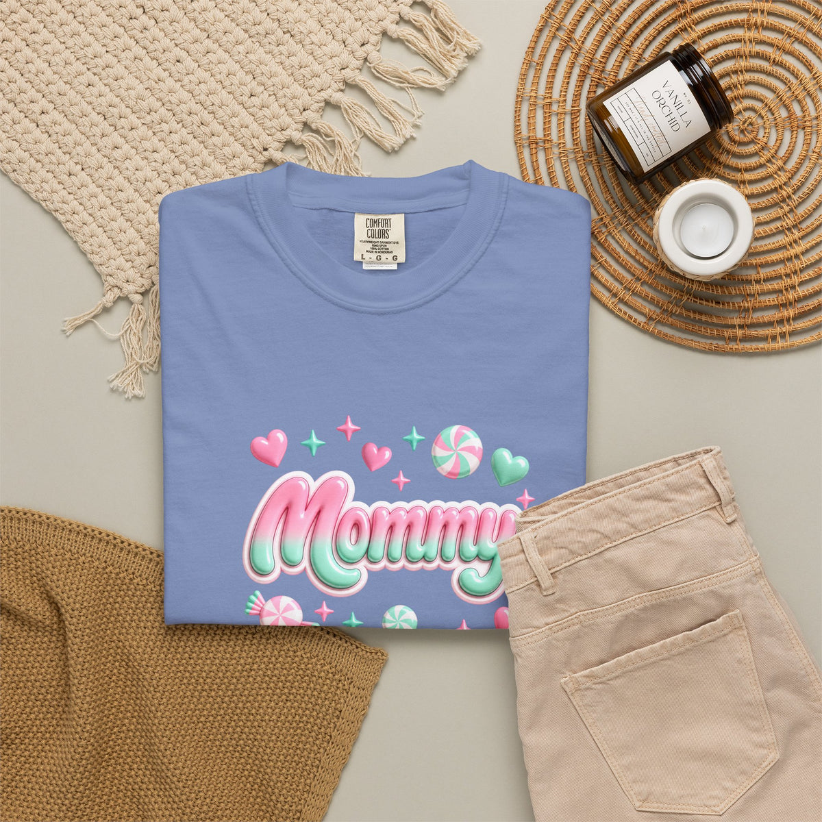 Mommy Pastel Candy Script T-Shirt