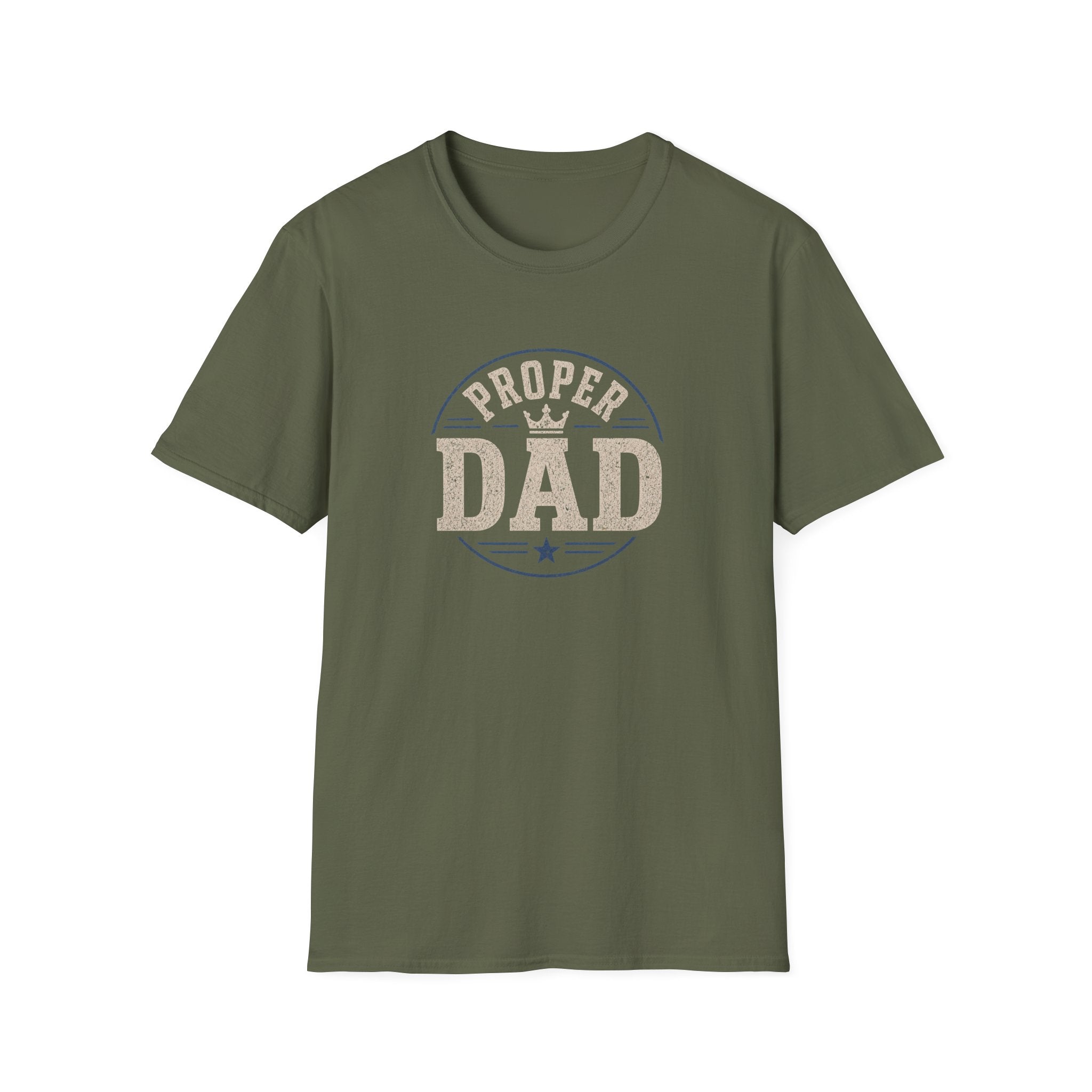Proper Dad T-Shirt – Vintage Crown Father's Day Tee for Proud Dads