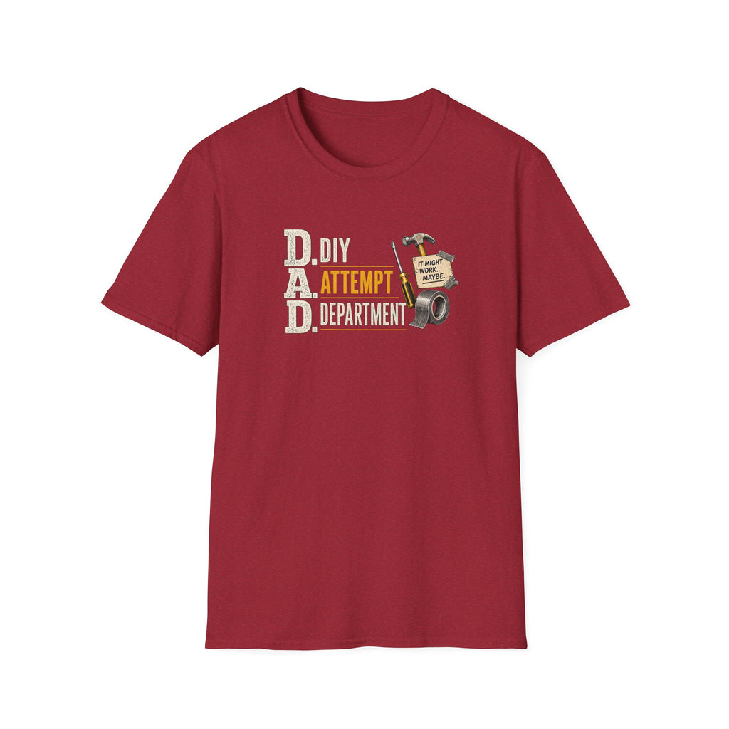 T-Shirt — "DAD: DIY Attempt Department" Funny Father’s Day Tool Shirt