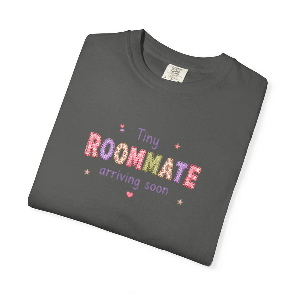Tiny Roommate Pregnancy Announcement T-Shirt