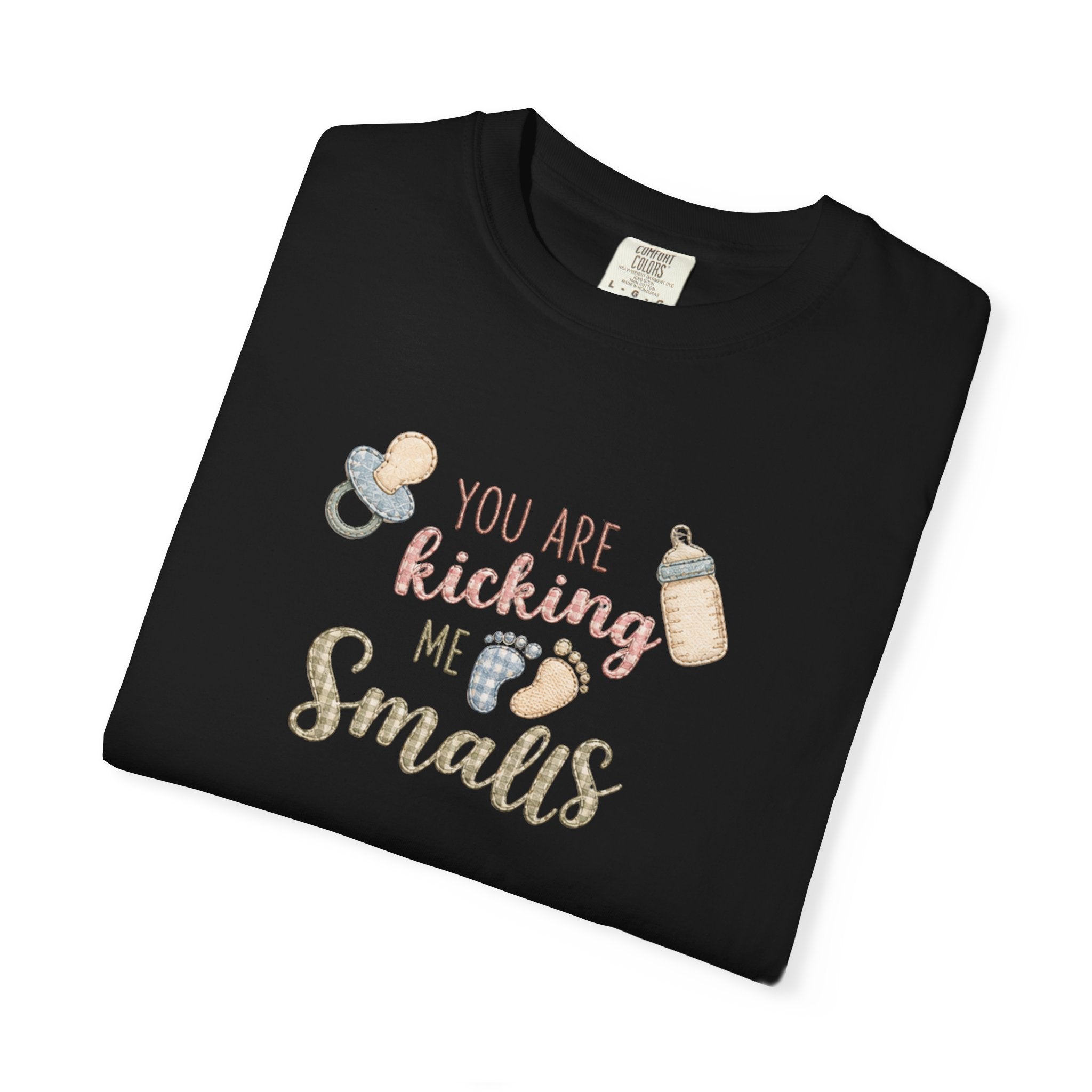 Kicking Me Smalls Baby Pregnancy Announcement T-Shirt