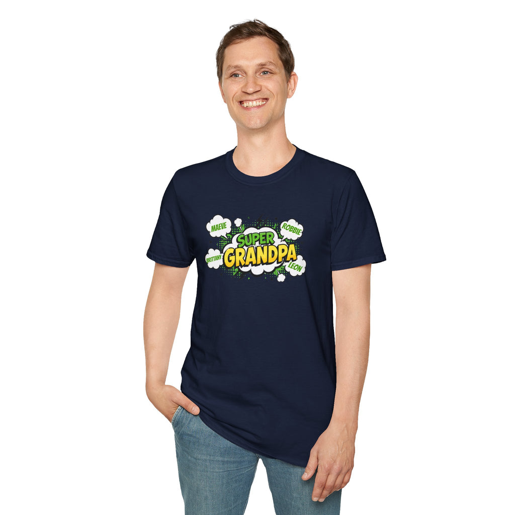 Super Grandpa T-Shirt – Comic Book Style Grandfather Gift