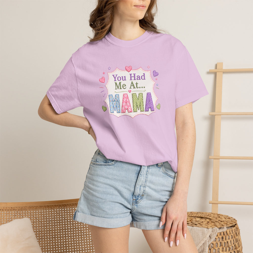 You Had Me At Mama T-Shirt — Cute Pastel Mom Graphic Tee for Mother's Day