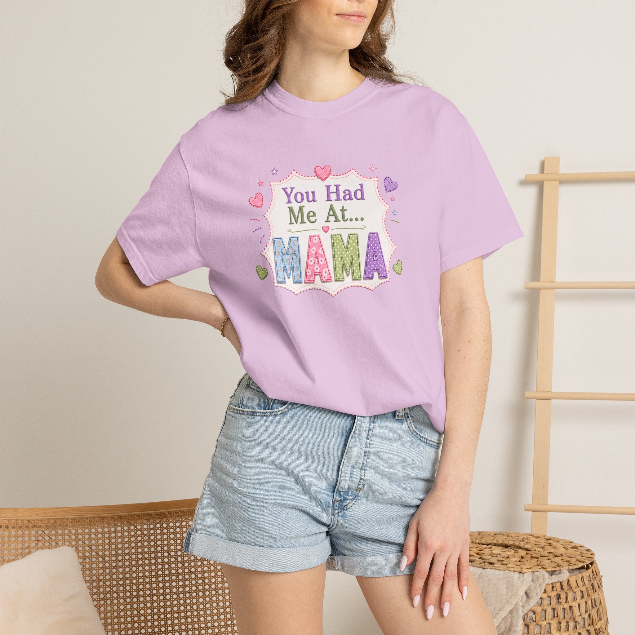 You Had Me At Mama T-Shirt — Cute Pastel Mom Graphic Tee for Mother's Day