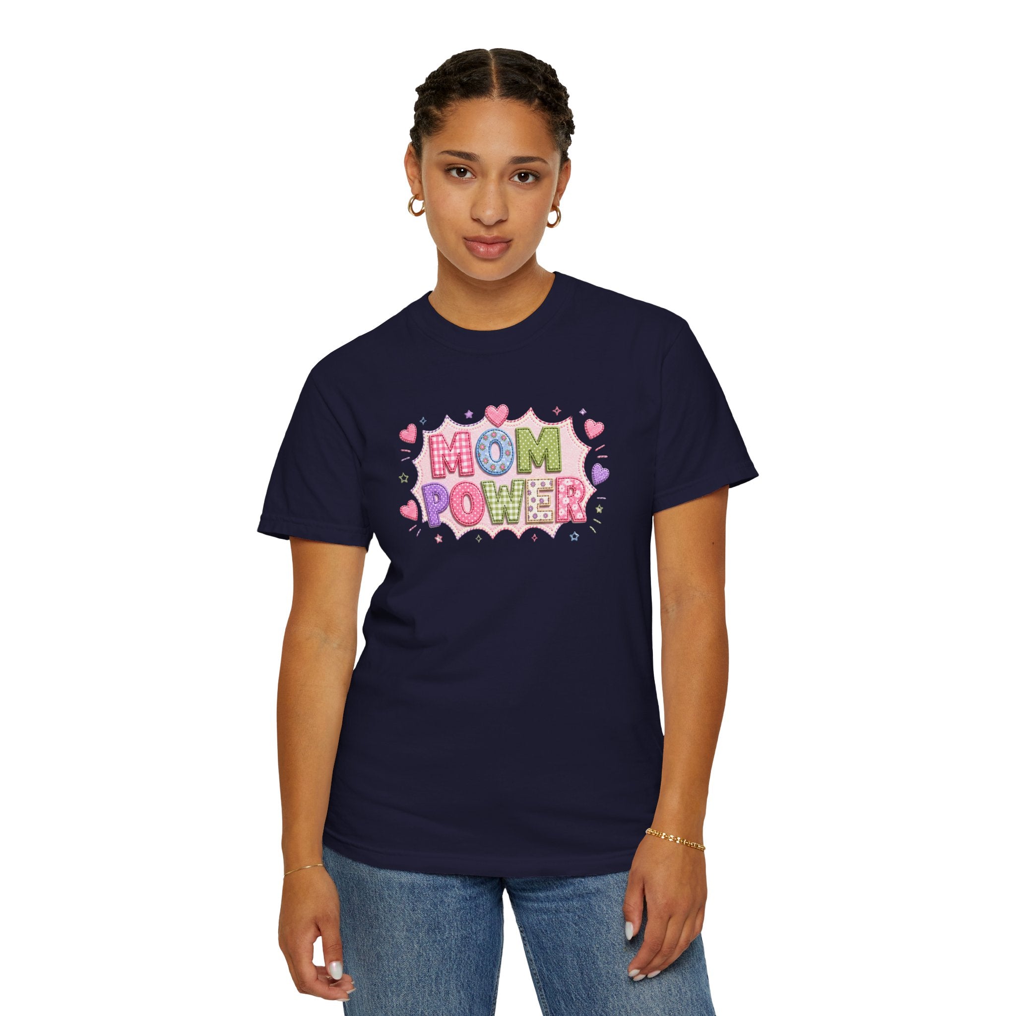 Mom Power T-Shirt — Cute Pastel Heart Mother's Day Tee