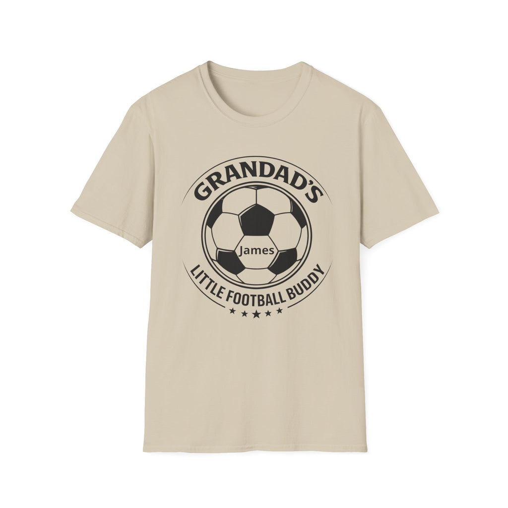 Grandad's Little Football Buddy T-Shirt — Personalized Soccer Dad/Grandpa Gift