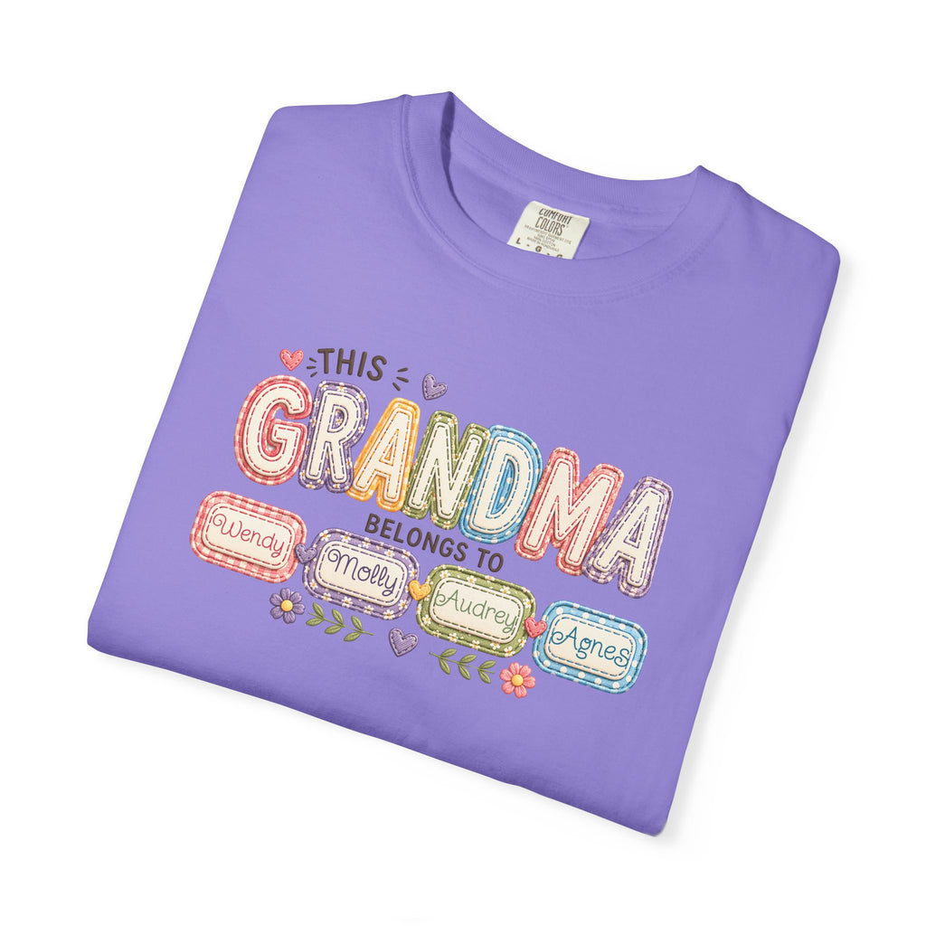 Grandma Belongs To Cute Pastel Family Names T-Shirt