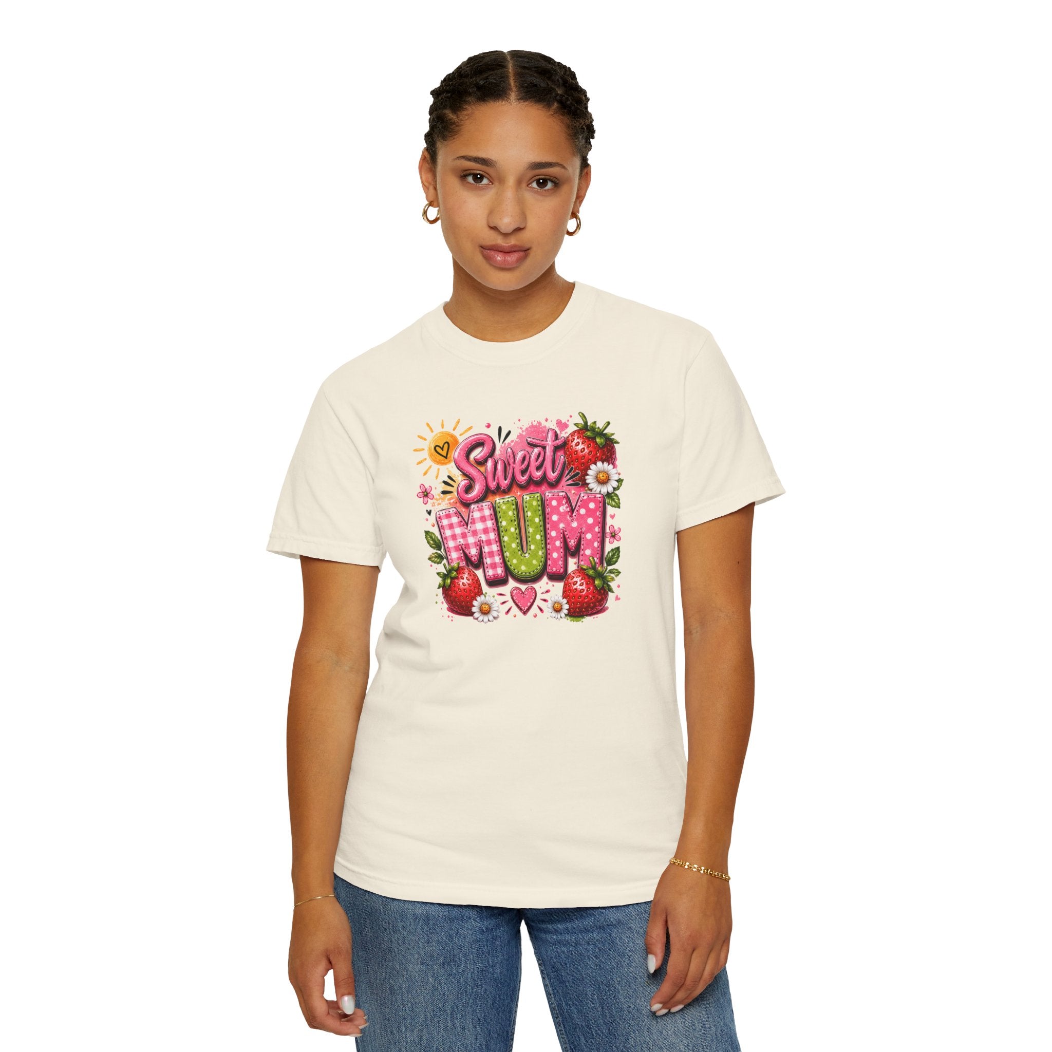 Sweet Mum T-Shirt — Floral Strawberry Mother's Day Tee
