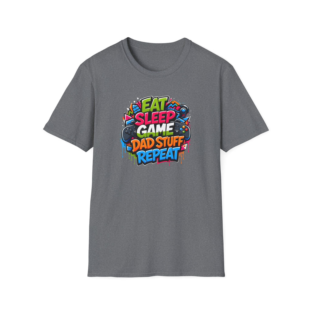 Eat Sleep Game Dad Stuff Repeat T-Shirt