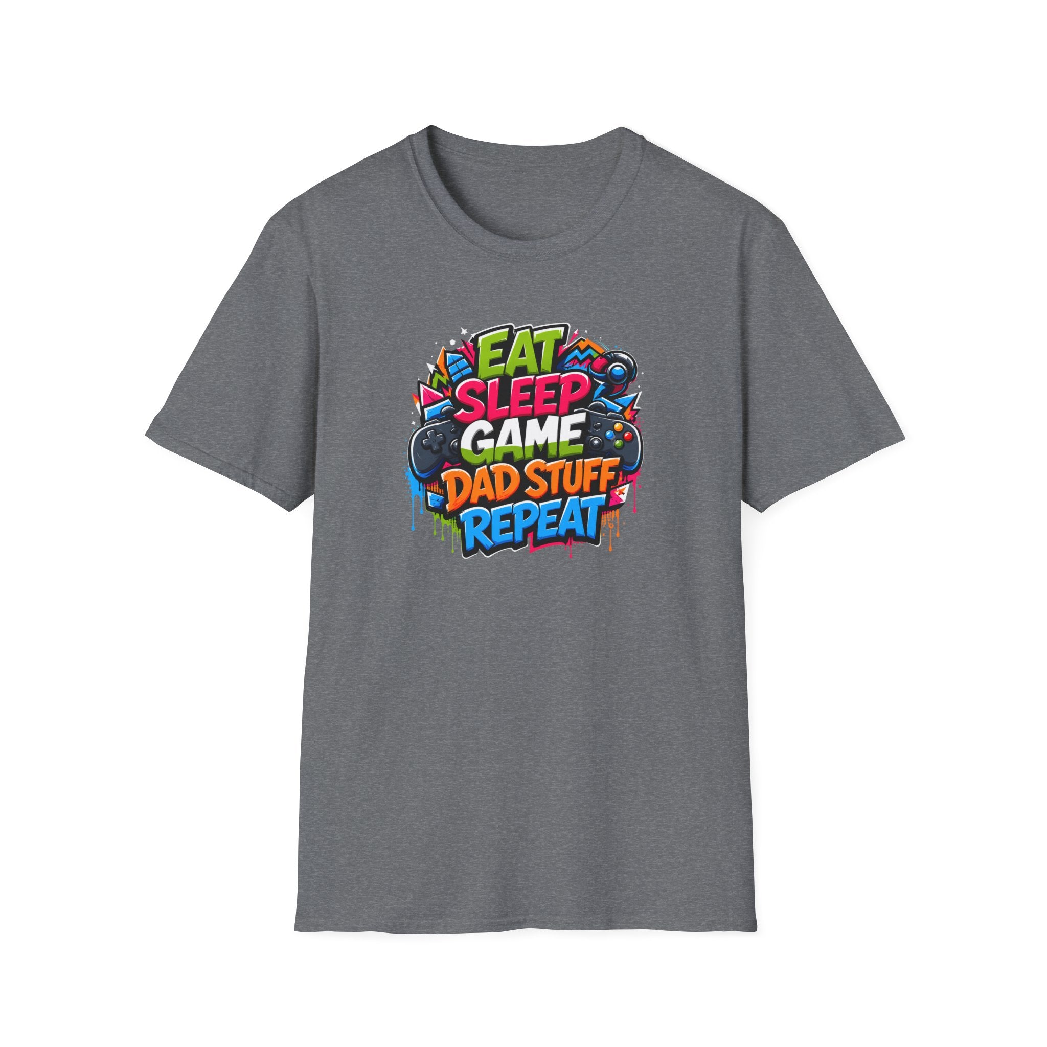 Eat Sleep Game Dad Stuff Repeat T-Shirt