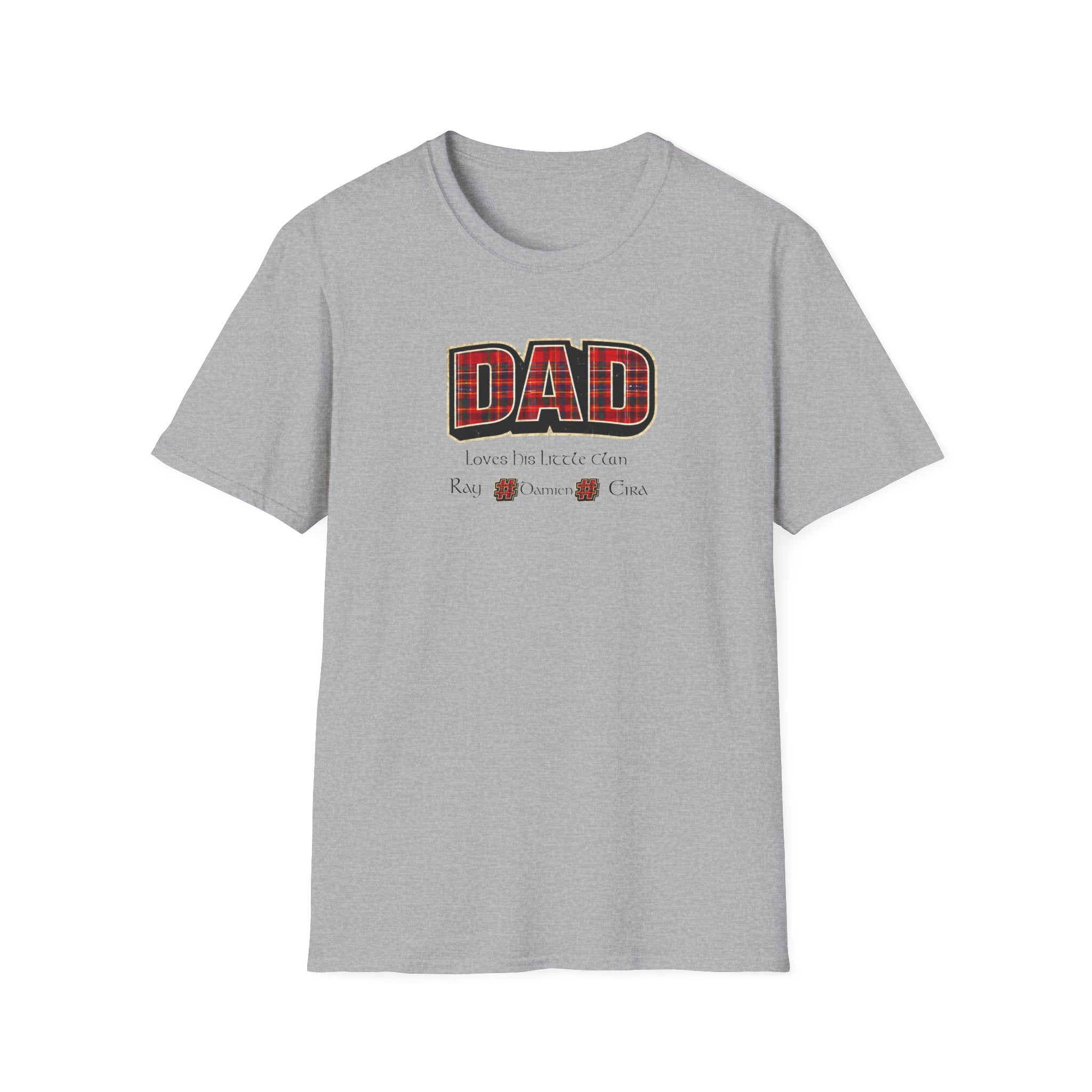 Dad Plaid Design T-Shirt – Rustic Father’s Day Gift
