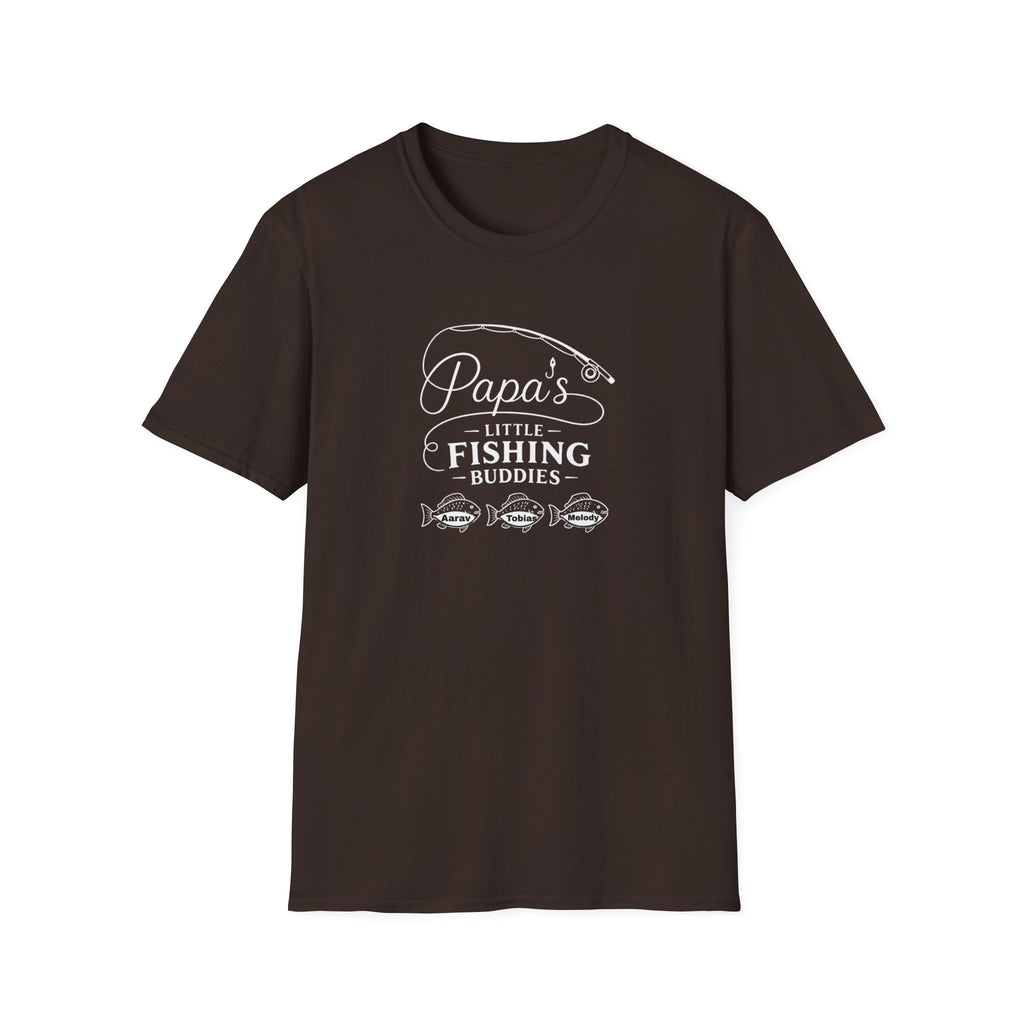 Papa's Little Fishing Buddies T-Shirt — Fathers Day Fishing Tee