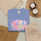 Nana Power T-Shirt — Playful Retro Heart Graphic for Grandmother Gifts