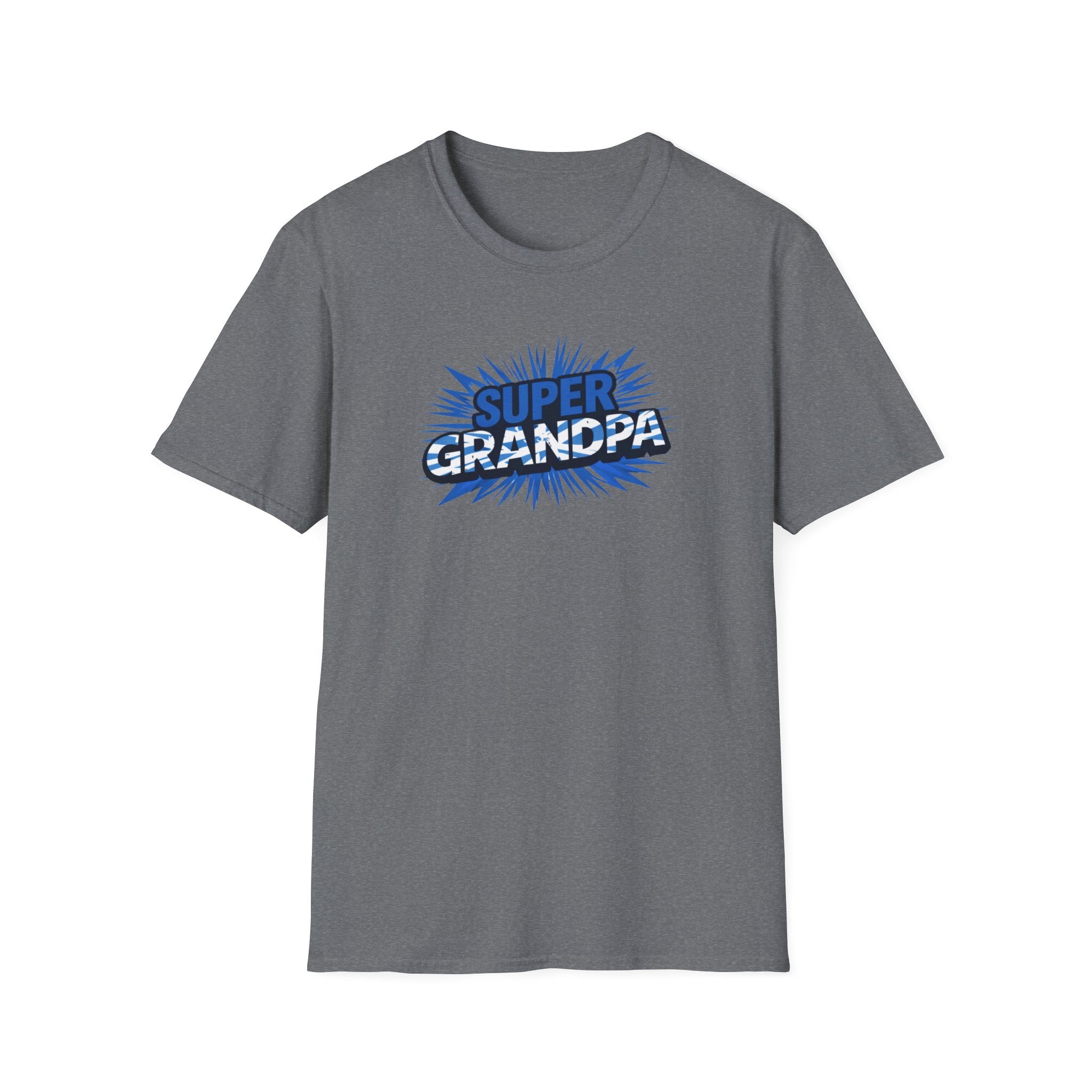 Super Grandpa Scotland Flag/Scottish themed T-Shirt — Retro Comic Father's Day Gift for Grandfathers