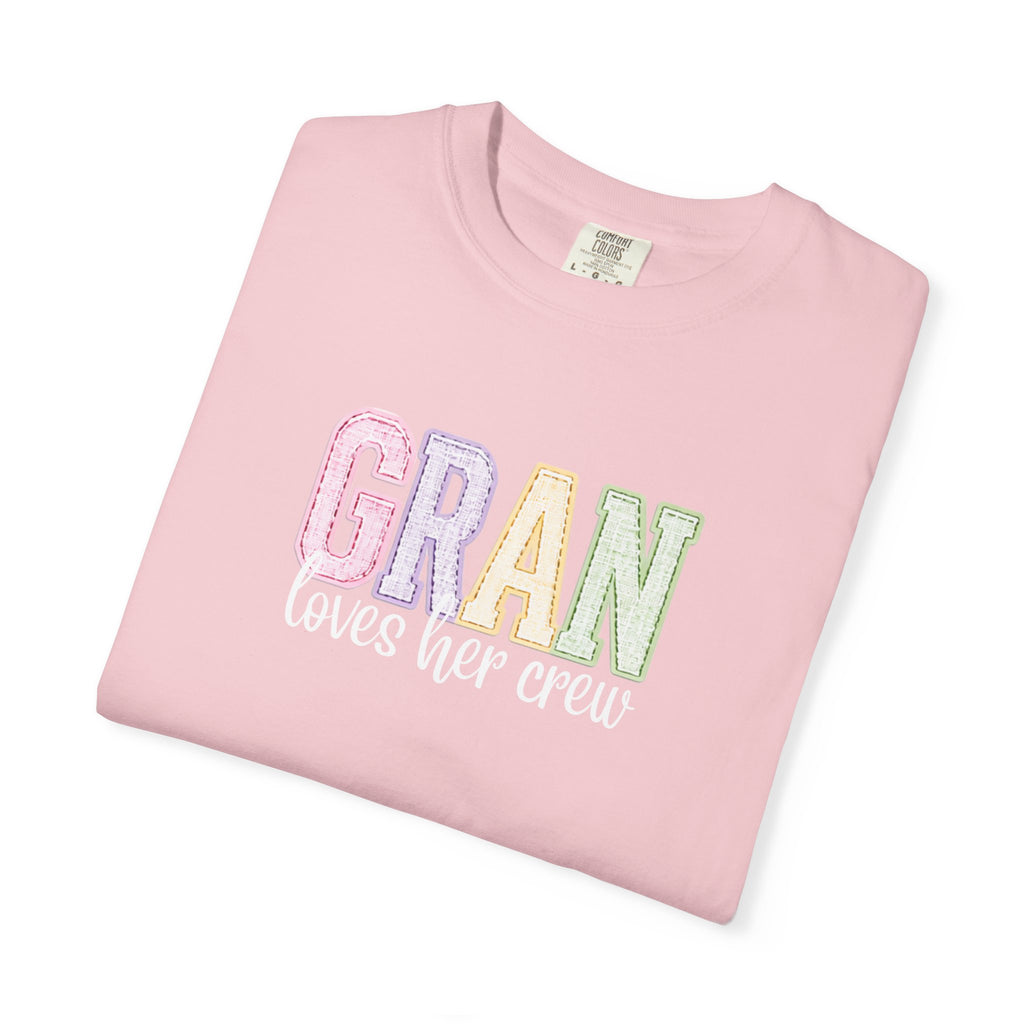 Gran Loves Her Crew T-Shirt — Pastel Grandma Shirt for Mother's Day & Family Gifts