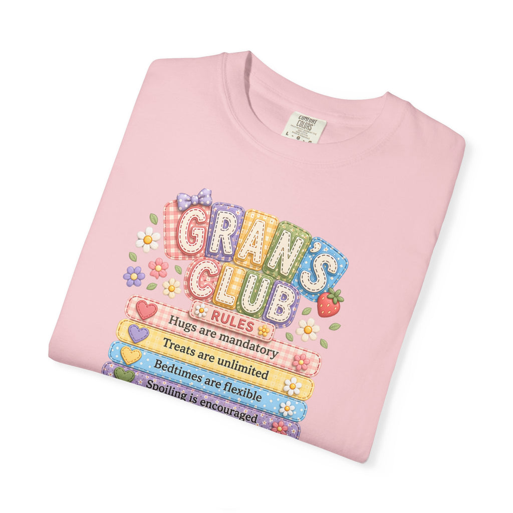 Grans Club Rules T-Shirt — Cute Floral Grandma Shirt, Funny Grandmother Gift for Mother's Day