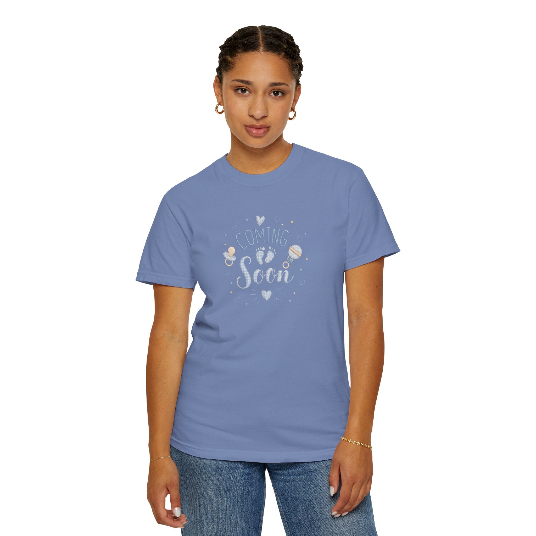 Coming Soon Baby T-Shirt — Gender Reveal Pregnancy Announcement Tee