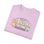 Grandma T-Shirt - My Favorite People Call Me Grandma (Cute Floral Retro Design)