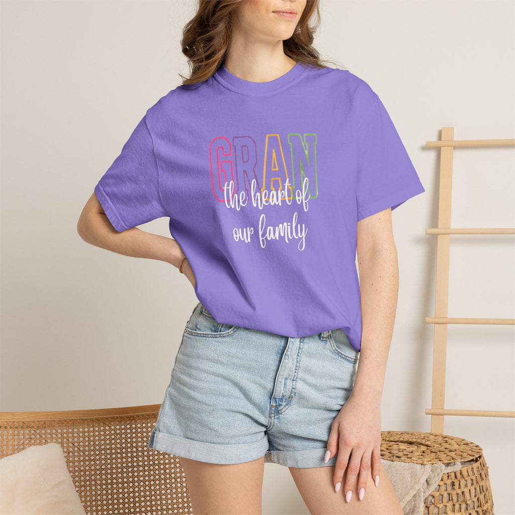 Gran The Heart of Our Family T-Shirt — Grandma Gift, Mother's Day, Family Life Tee