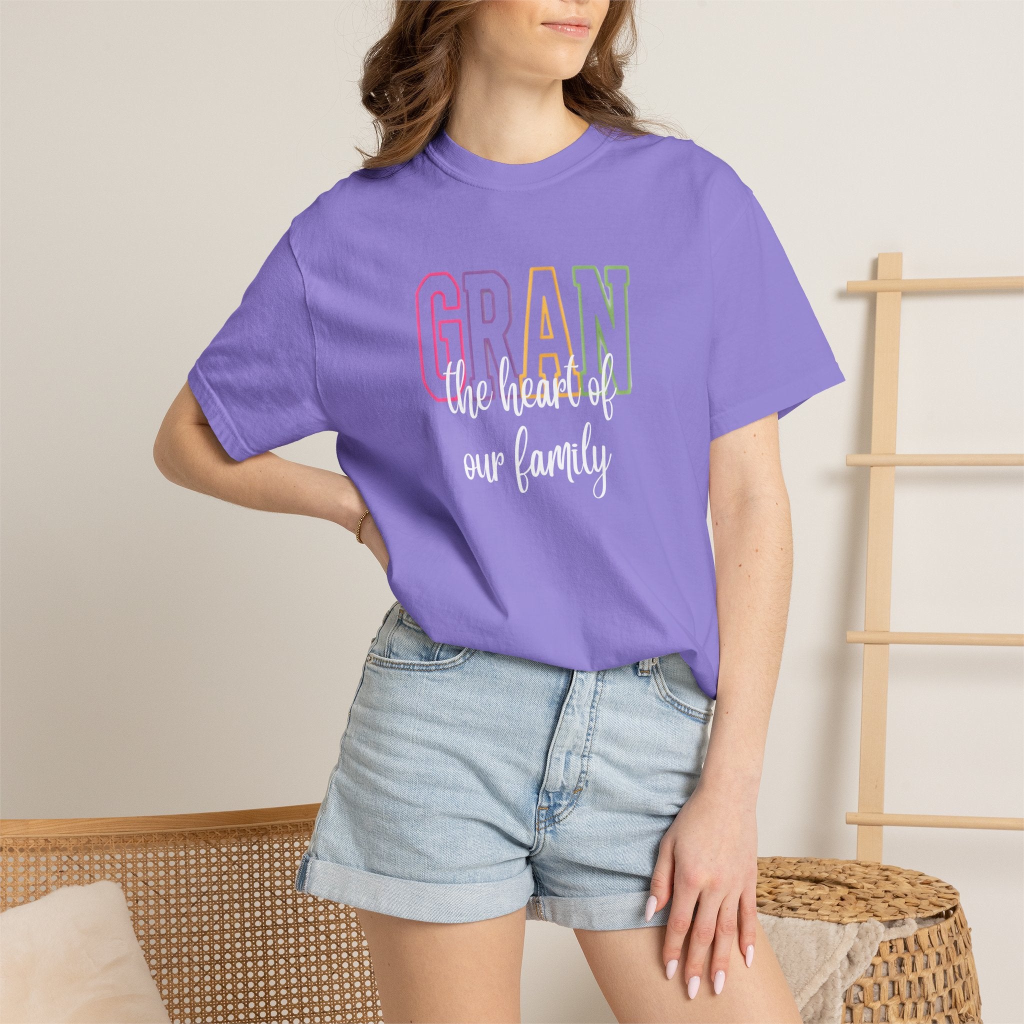 Gran The Heart of Our Family T-Shirt — Grandma Gift, Mother's Day, Family Life Tee