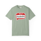 Hello My Name Is Grandmother T-Shirt - Retro Name Badge Tee for Moms & Grandmas