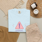 T-Shirt — "Warning: Hormonal" Cute Pink Gingham Alert Graphic