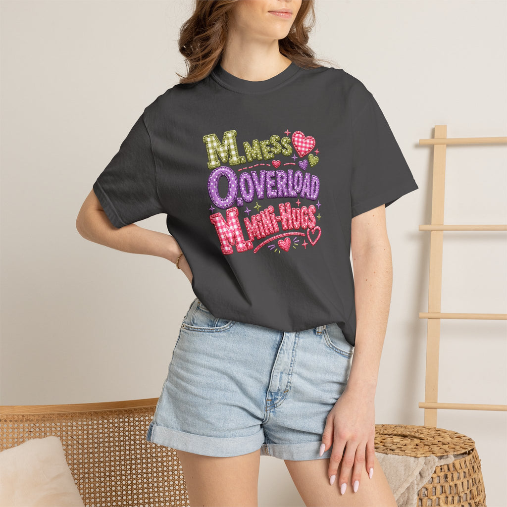 T‑Shirt — "Moms Overload Mini-Hugs" Cute Colorful Graphic Tee