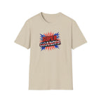 Super Grandpa T-Shirt Union Jack/England themed – Retro Comic Style Father’s Day Gift for Grandfathers