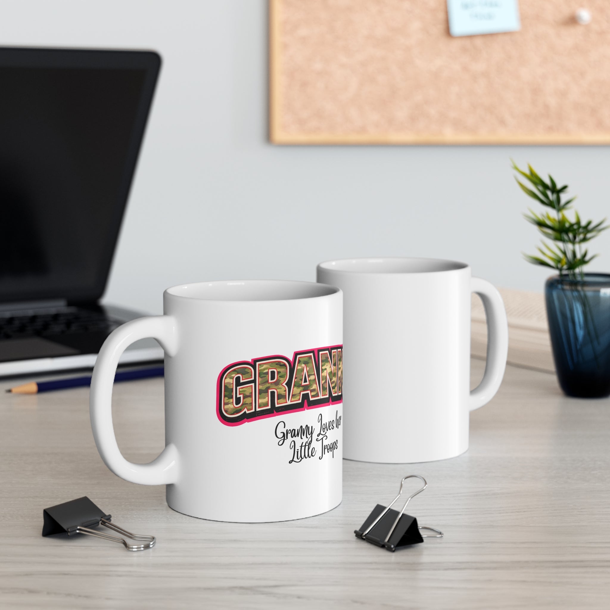 Mug — "Granny Loves Her Little Troops" Camo Grandma Coffee Cup
